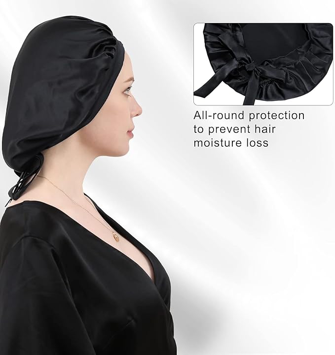 DAISYSILK 100 Pure Mulberry Silk Hair Bonnet for Sleeping Silk Hair Wrap for Women