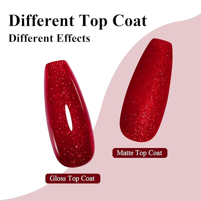 Imtiti Red Glitter Gel Nail Polish Christmas - Sparkle Gel Polish Long Lasting, Holiday Nails for Women, Gel Nail Art Party Nail Polish, Gift for Her(10ml-1931)