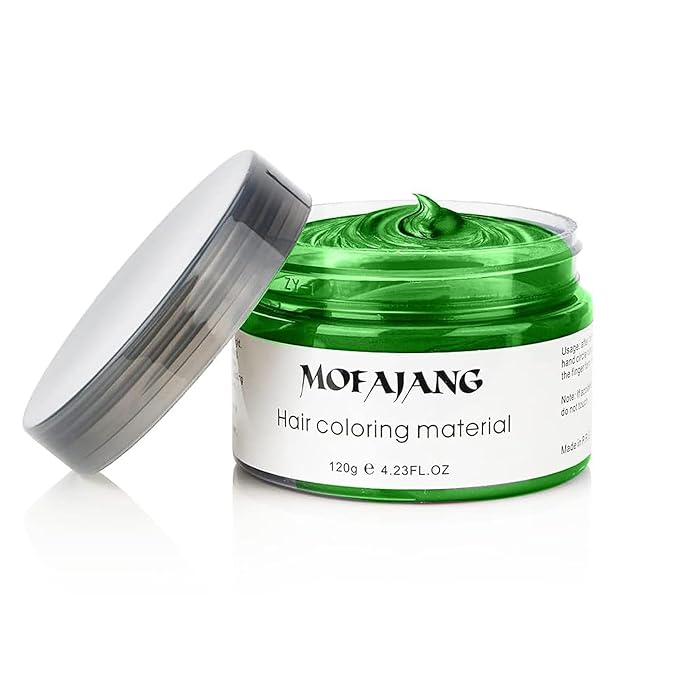 EFLY Hair Wax, Temporary Green Hair Color Wax for Hairstyling - 4.23 oz Hair Pomades for Men and Women