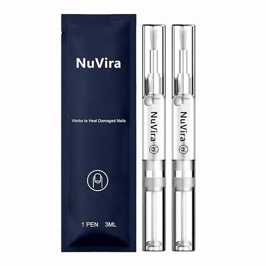 Nuvira Nail Fungus Pen – with Tea tree oil and clove oil for Foot & Nail Care – Effectively repair discolored, damaged, and thickened toenails, Suitable for daily care (2pcs)