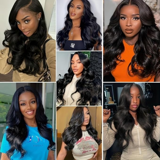 20 inch 5x5 HD Lace Closure Human Hair Body Wave 0.10mm SKINLIKE Ultra-thin Invisible HD Lace Closure 100% Human Hair Extensions 12A Brazilian Virgin Hair Pre Plucked with Baby Hair Natural Color