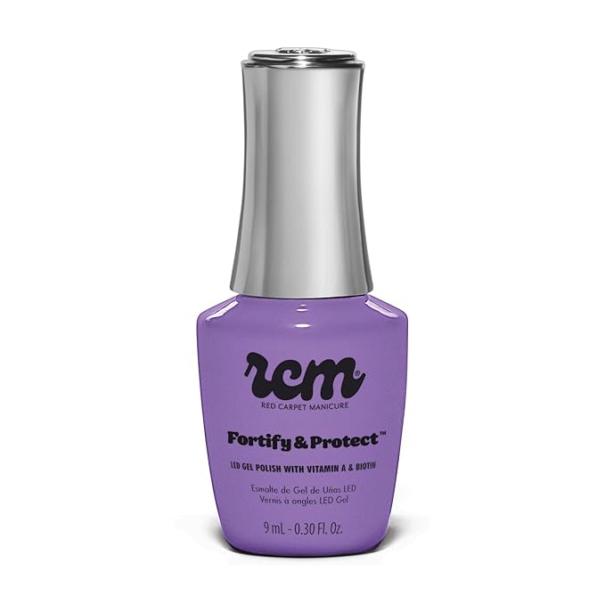 RC Red Carpet Manicure Fortify & Protect Light Purple Crème Gel Polish for Strong, Healthy Nails - Infused with Vitamin A & Biotin - (Blockbuster Babe) Led Nail Gel Color, 0.3 Fl Oz