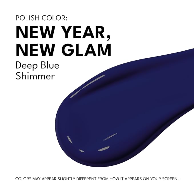RC Red Carpet Manicure Fortify & Protect LED Gel Nail Color - Long-Lasting, Vibrant, Professional Quality, High Shine, Chip-Resistant - Infused with Vitamin A & Biotin (New Year, New Glam, 0.3 Fl Oz)