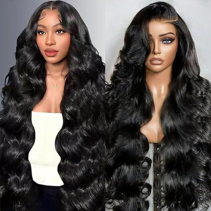200 Density Body Wave Lace Front Wigs Human Hair 13x4 HD Lace Front Wigs Human Hair Pre Plucked Glueless Frontal Body Wave Wig for Women 32 Inch