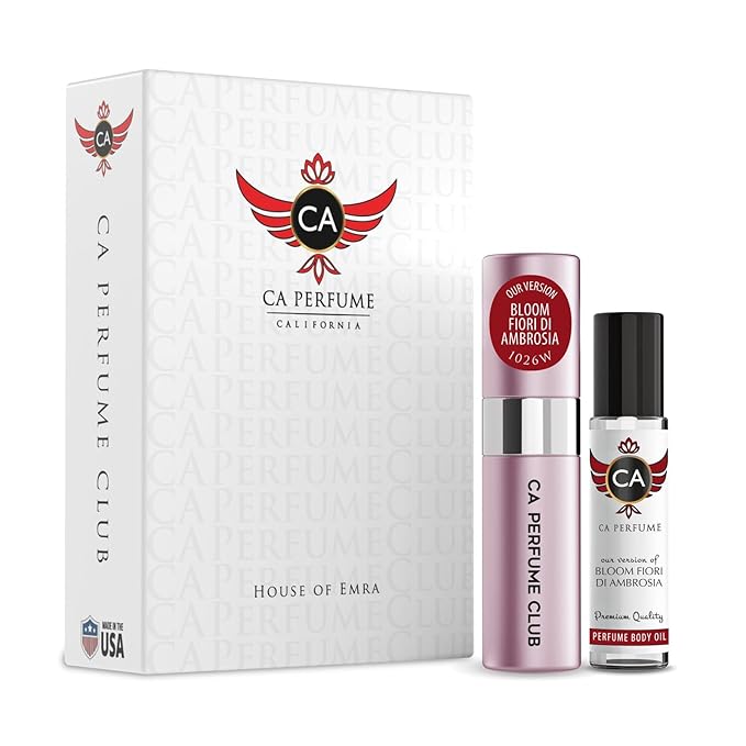 CA Perfume Impression of Bloom Fiori Di Ambrosia for Women Eau De Parfum Spray Long Lasting Oriental Floral Perfume Layering Set 0.27 Fl Oz + 0.33 Fl Oz