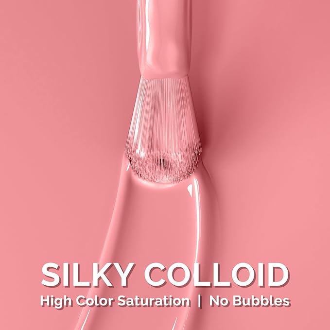 MelodySusie Pink Gel Polish,0.5fl oz Baby Pink Soak Off UV LED Nude Pink Gel Polish Gift for Women Nail Art Manicure Salon DIY Nail Design Decoration at Home-1758