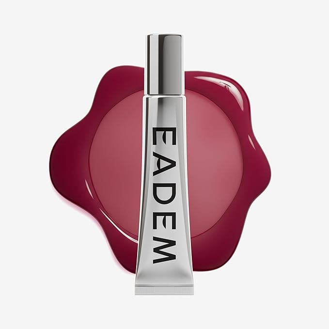EADEM Le Chouchou Lip Softening Balm, Lip Gloss for Women, Lip Plumper & Lip Mask, Overnight Hydrating & Moisturizing Luxury Lip Balm, 0.5 oz, Bissap Glaze