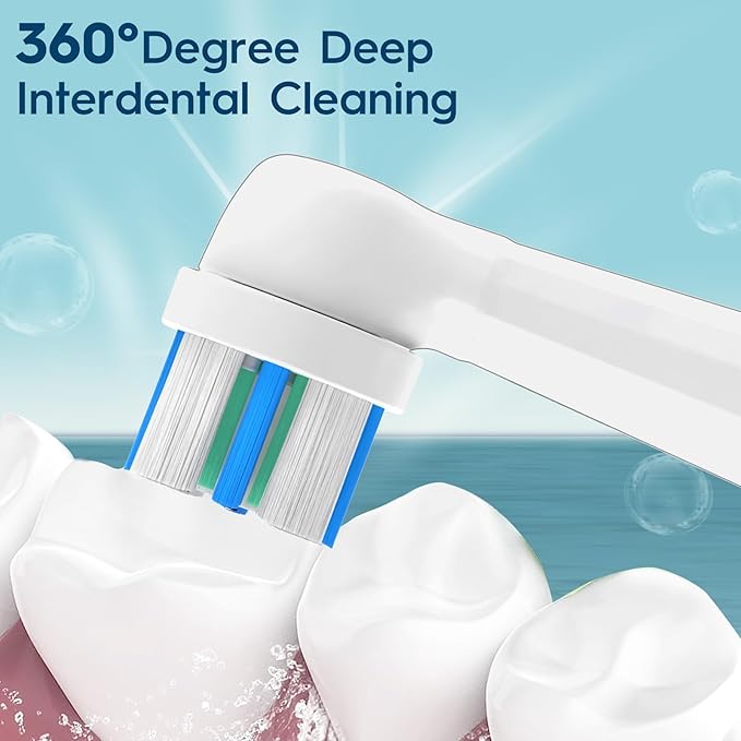Replacement Heads Compatible with Oral B iO 3 4 5 6 7 8 9 10 Series Electric Toothbrush,Toothbrush Heads Compatible with Oral B iO Replacement Heads, Medium Bristles for Effective Cleaning,White