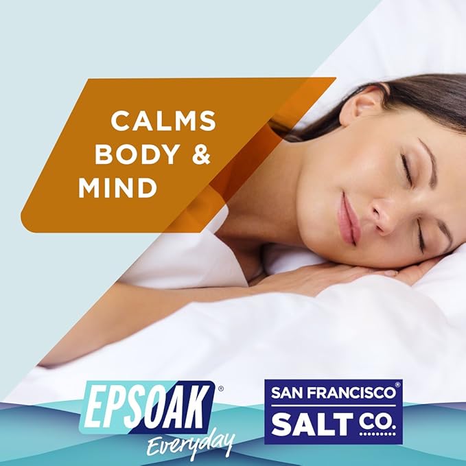 Epsoak Epsom Salt 2 lb. Magnesium Sulfate USP. (Qty. 1 x 2lb. Bag), Soothe + Calm, Resealable Epsom Salt Bag, Made in The USA, Cruelty-Free Certified