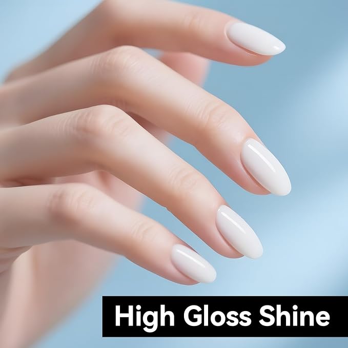 JODSONE 1Pcs 16.5ml Pure White High Gloss Winter Color Gel Polish U V/LED Soak-Off Gel Nail Polish Colorful Bottle Simple Bright for Nail Art Girls Gift