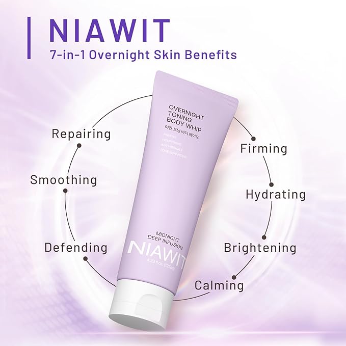 Overnight Toning Body Whip – Firming & Nourishing Night Cream for Loose Skin on Arms, Thighs & Belly | Smooth & Toned Look, Clinically Tested Skin Firming Cream 4.14 Fl Oz