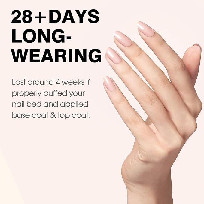 CANNI Pink Gel Nail Polish – Light Nude Oyster Pink, High Gloss Soak-Off UV/LED Gel for French Manicure, DIY Home & Salon Use, 0.32 fl oz