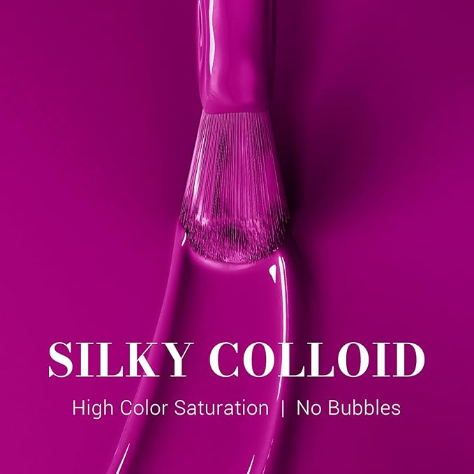 MelodySusie Grape Purple Gel Nail Polish,0.5fl oz Nails Soak Off UV LED Dark Purple Gel Polish Gift for Women Nail Art Manicure Salon DIY Nail Design Decoration at Home-065-A2704