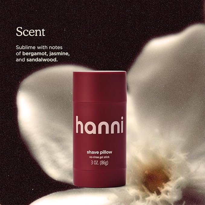 HANNI Shave Pillow, Shaving Gel for Women and Men, Hair Removal Products for Pubic, Body Hair or Legs, In-Shower/Waterless Razor, Travel Friendly Skin Care Moisturizer, Women's Grooming, 3 oz