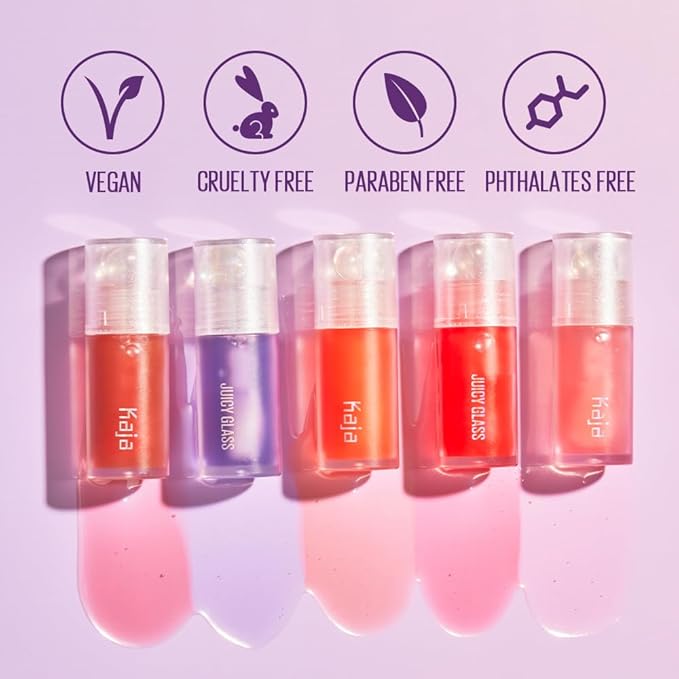 Kaja Lip Plumping - Juicy Glass 07 Fig Smoothie | Hydrating, Feel Plumped and Lightweight with Vitamin Tree Fruit Oil, Vegan, Cruelty-Free, Clear Tint Stain Shine Gloss Plumper, Long Lasting