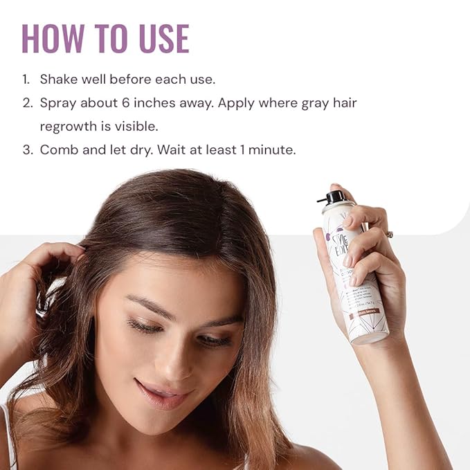 Style Edit Root Concealer Touch Up Spray | Instantly Covers Grey Roots | Professional Salon Quality Cover Up Hair Products for Women |Dark Brown 2 Ounce (Pack of 1)