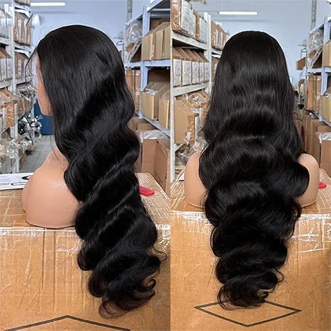 28 Inch Body Wave Lace Front Wigs Human Hair 13X4 HD Lace Frontal Wigs Human Hair 150% Density Glueless Wigs Human Hair Pre Plucked Body Wave Human Hair Wig for Black Women