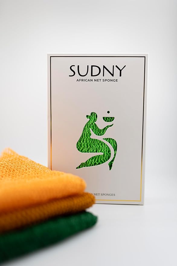 Authentic African Net Sponge - 2 Pieces African Exfoliating Body Scrubber Bath Sponge - Daily Use & Quick-Dry Mesh for Smooth Skin - Real African Body Care Bathing Accessories for Women