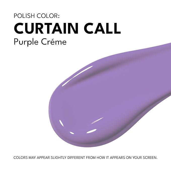RC Red Carpet Manicure Fortify & Protect Purple Crème Gel Polish for Strong, Healthy Nails - Infused with Vitamin A & Biotin - (Curtain Call) Led Nail Gel Color, 0.3 Fl Oz