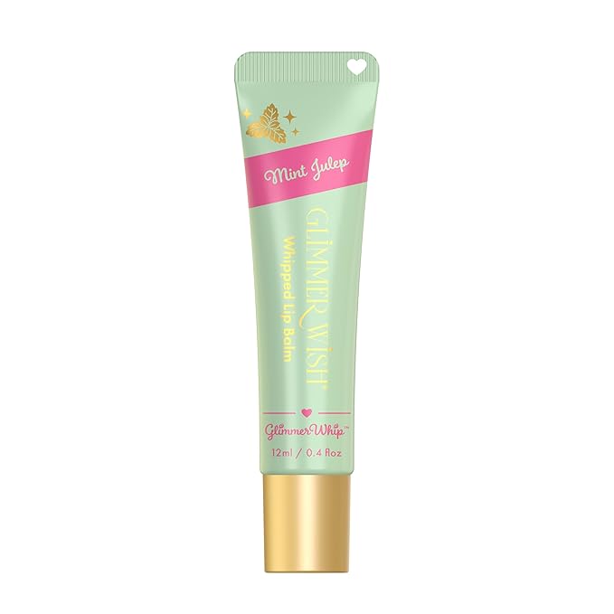 Glimmer Wish Glimmer Whip Hydrating Lip Balm – Moisturizing Lip Care with Organic Oils & Butters – Vegan Lip Moisturizer (Mint Julep)