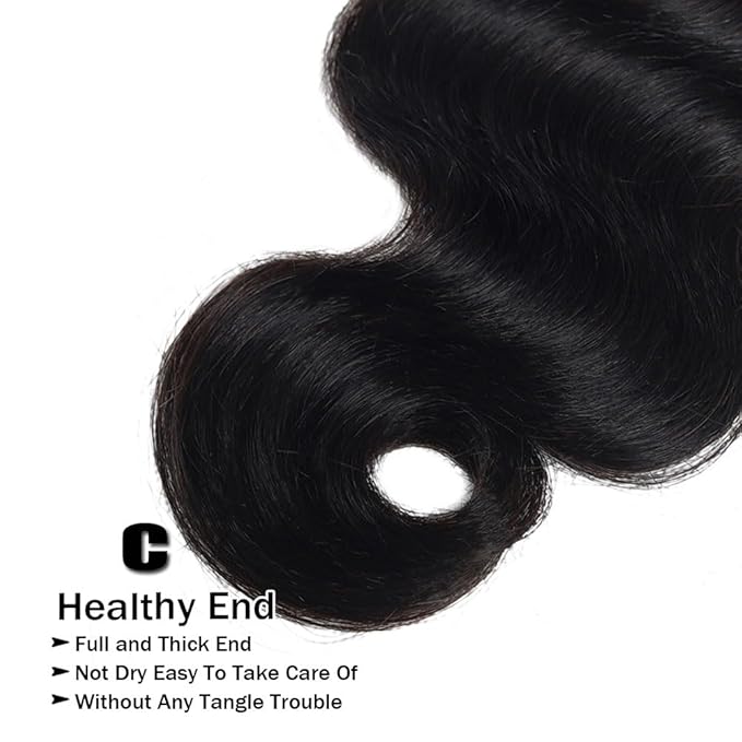 12A Human Hair Bundles 12 14 16 Inch Body Wave Bundles Human Hair 100% Unprocessed Brazilian Virgin Hair Quick Weave Extensions Natural Black