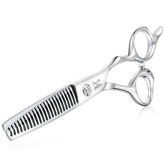 JASON 6" Texturizing Hair Scissors, 23 Teeth Hair Texture Shears Professional Blending Hair Thinning Scissor for Barber, Hairdresser, Stylist, Women and Men, Japanese 440C Stainless Steel Gift
