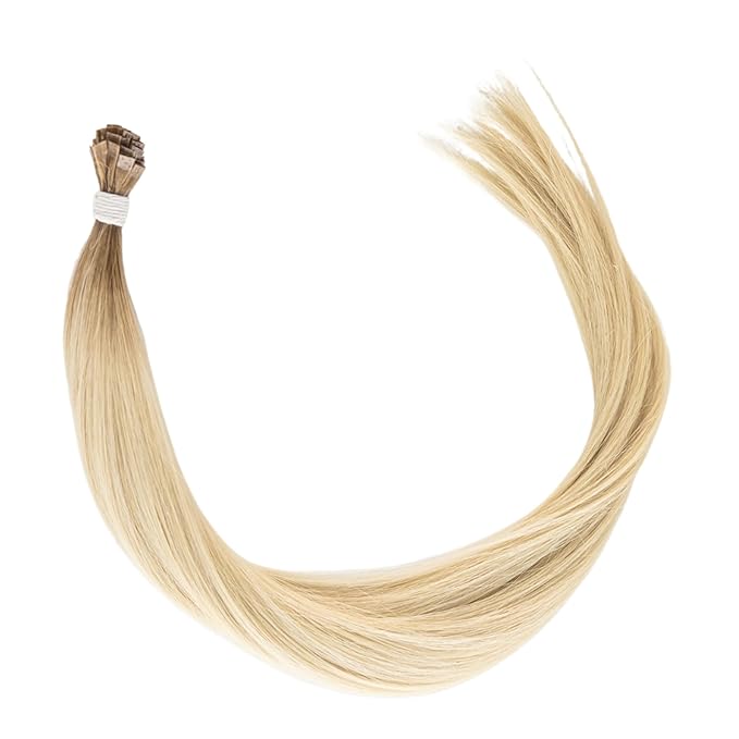 100% Real European Human Hair Keratin Bond Extensions 20" Rooted Blonde #10/20