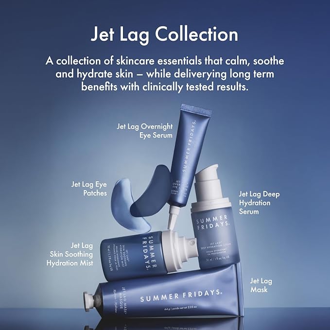 Summer Fridays Jet Lag Mask Mini - Hydrating Face Moisturizer + Mask - Enriched with Hyaluronic Acid, Niacinamide, Glycerin + Antioxidants Helps Nourish Skin for a Renewed + Radiant Complexion (1 Oz)