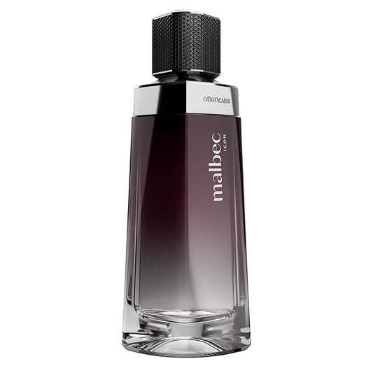 Malbec Icon Eau de Toilette By O Boticário, Woody Chypre Scented Cologne For Men, Long Lasting Men's Fragrance, French Oak Barrel-Aged, 3.4 Ounce (100 ml)
