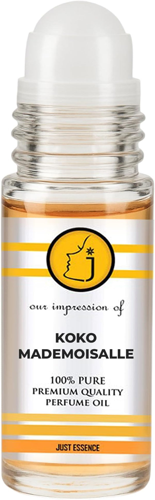 Koko Mademoisalle Fregrance Perfume Oil from France | Roll On | Premium Quality Concentrated Fragrance | Pure Perfume & Cologne Oil for Personal Body Use | 1 Fl Oz
