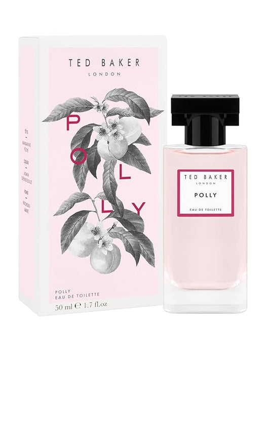 Ted Baker Floret Polly EDT, peach and mandarin top notes with jasmine and honeysuckle base notes, glass bottle, Polly fragrance, 1.69 fl oz