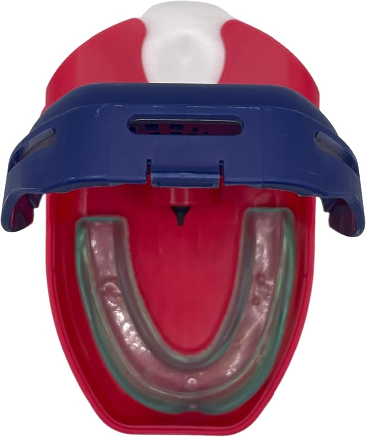 Self-Cleaning Mouthguard and Retainer Case with Cleaning Solution - Storage for, Night Guards, Aligners, Mouthguards – Compatible with Retainer Cleaner Tablets, and Foam