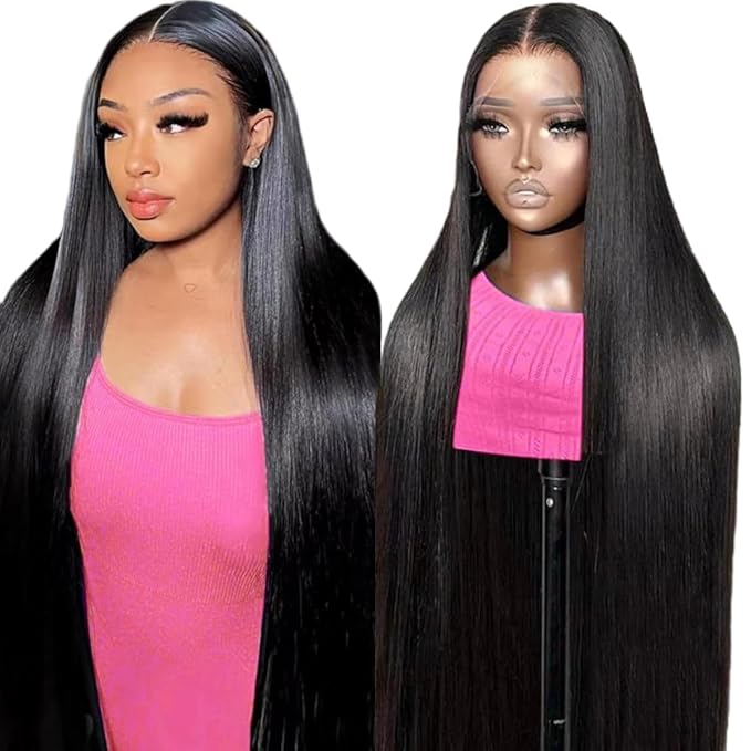 LICHANG 36 Inch Straight Lace Front Wigs Human Hair 200% Density 13x4 HD Lace Front Wigs Human Hair