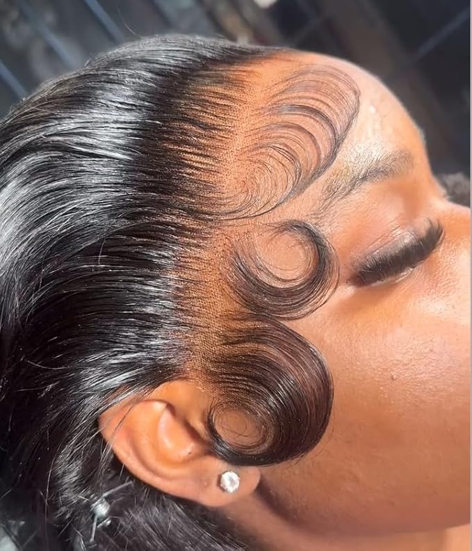 40 inch Wig Human Hair 13x6 Full HD Lace Front Wigs Human Hair Real Skinlike HD Lace Wig Pre Plucked 0.10mm Ultra-thin Lace Natural Hairline Bleached Tiny Knots 200 Density Body Wave Wigs for Women