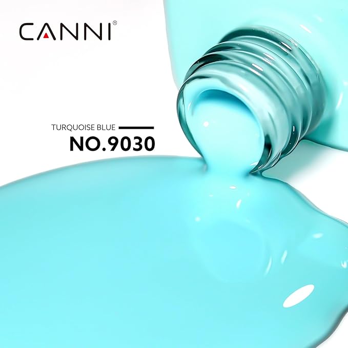 CANNI Pastel Blue Gel Nail Polish, 1Pcs Light Baby Blue Gel Polish Color High Gloss Soak Off U V French Nail Manicure Salon DIY