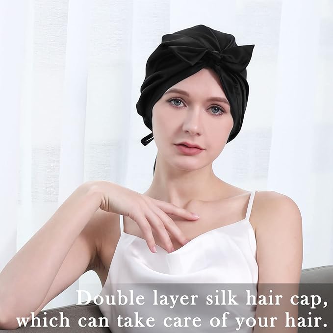 DAISYSILK 100 Pure Mulberry Silk Hair Bonnet for Sleeping Silk Hair Wrap for Women