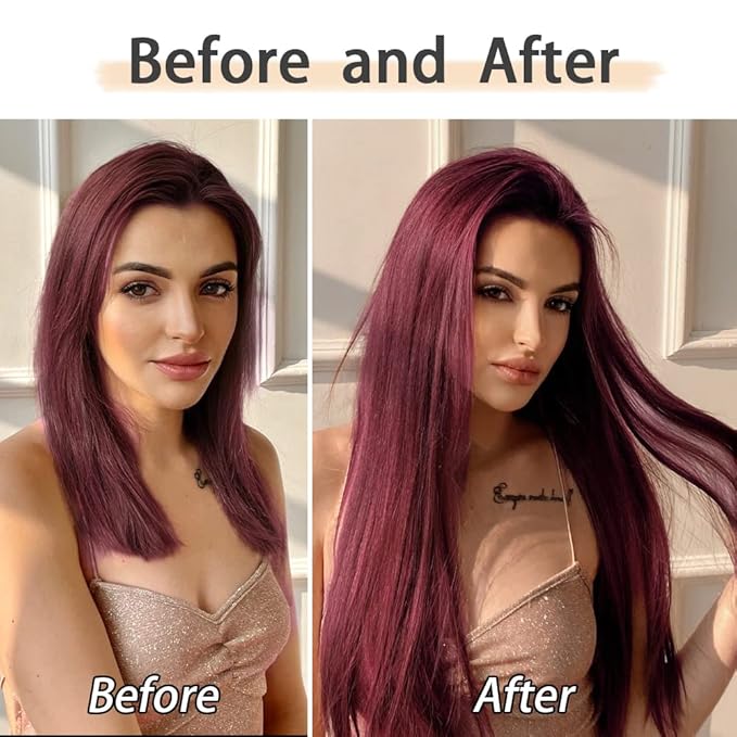 Burgundy Clip in Extension Straight 22" Long Synthetic Thick Clips on Hair Piece for Women 5PCS Black Curly Wavy 18" Cheap Brown Red White Soft Natural Full Head Weddings Party Daily Use 5 Oz