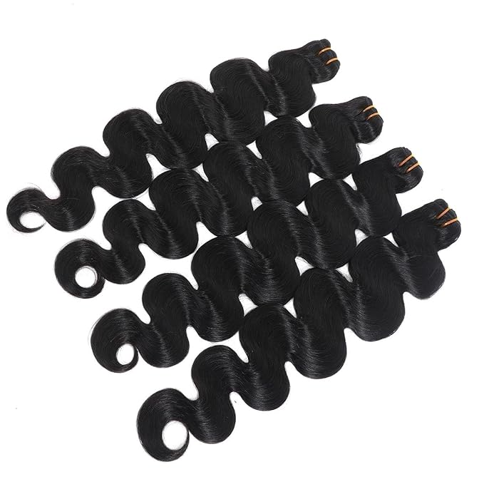 16A Raw Body Wave Human Hair Bundles Human Hair 100% Unprocessed Brazilian Boutique Virgin Hair Extensions,Double Wefts,Triple Lifespan (Body Wave 4 Bundles, 14 16 18 20 inch)
