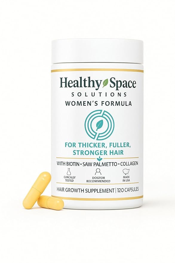 Women’s Hair Growth Skin & Nails Vitamins with Biotin 10,000 mcg, Collagen, Keratin, MSM & Bamboo Extract Drug-Free Formula for Thicker Hair, Strong Nails & Glowing Skin 120 Capsules, 1-Month Supply