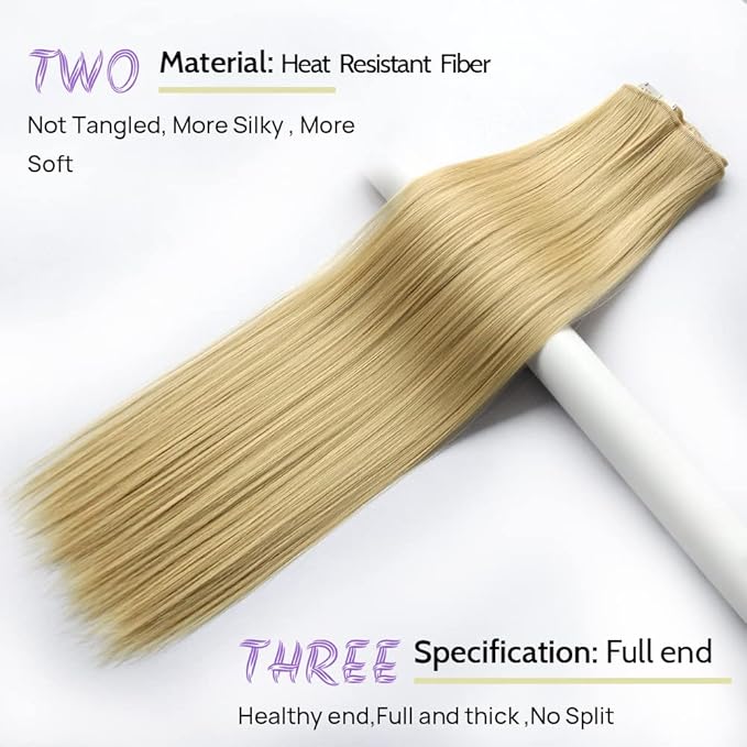 Blonde Clip in Extension Straight 22" Long Synthetic Thick Clips on Hair Piece for Women 5PCS Black Curly Wavy 18" Cheap Brown Red White Soft Natural Full Head Weddings Party Daily Use 5 Oz