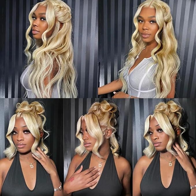 Blonde Human Hair Bundles 27/613 Body Wave Bundle 613 Human Hair 3 Bundles 14 16 18 inch Blonde Body Wave Bundle #27 Color