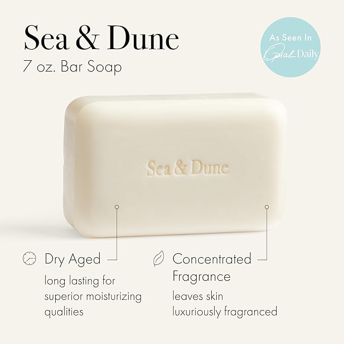 LAFCO New York Bar Soap, Sea & Dune - 7 oz - Ultra-Hydrating, Natural Formula - All Skin Types - Made in Europe