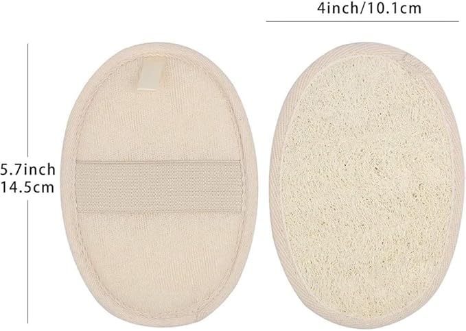 Exfoliating Natural Loofah Sponge Back Scrubber for Shower, Exfoliating Sponge for Shower, Bath Shower Scrubber for Men and Women