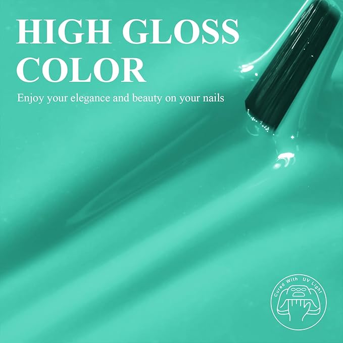Imtiti Pastel Cyan Gel Nail Polish, 1Pcs Candy Cyan Soak Off UV LED Gel Polish, Long Lasting, Nail Art Manicure Salon DIY at Home for Spring and Summer (0.34 Fl Oz-950)