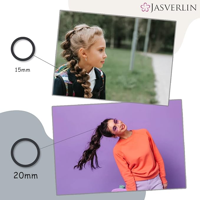 Small Rubber Bands for Hair, Black Mini Hair Ties Elastics Bands for Little Girls Baby Toddler, Braids Styling Accessories No Damage No Pull 1/2 inch 1000 Pcs