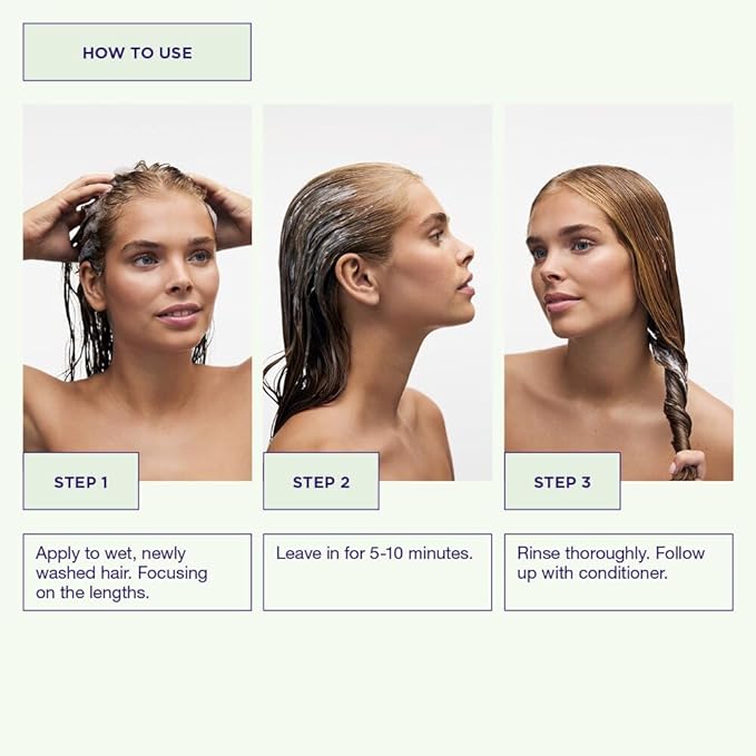 Maria Nila Structure Repair, Hair Mask, 8.5 Fl Oz, For Damaged & Chemically Treated Hair, Algae Extract Rebuilds & Moisturizes, 100% Vegan & Sulfate/Paraben free