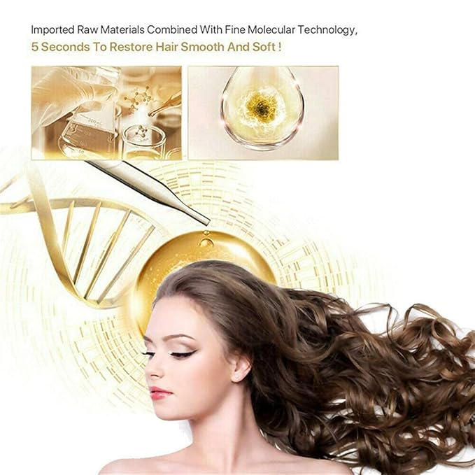 Omaky 60ml Magical Hair Treatment Mask 5 Seconds Repairs Damage Hair Advanced Molecular Hair deep Conditioner Roots Treatment Return Bouncy Restore Elasticity Hair Care Essence