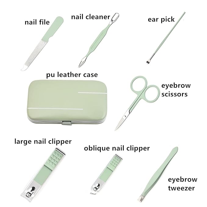 Manicure Set Nail Clipper Set Men Women Nail Clippers Toenail Fingernail Cutters Personal Care Tools Manicure Pedicure with Travel Case Grooming Kit Stocking Stuffers Christmas Gifts for Men Women