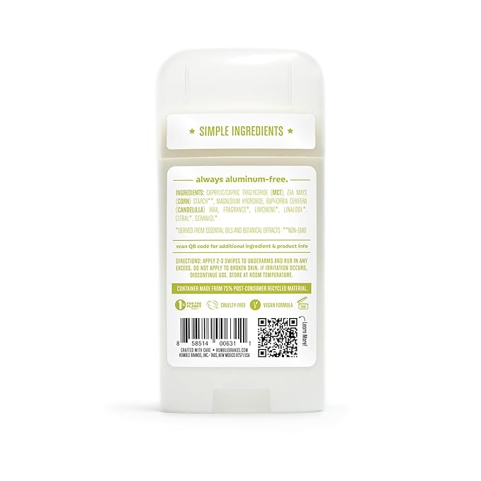 HUMBLE BRANDS Vegan Deodorant Sensitive Skin Trio with Palo Santo & Frankincense, Mountain Lavender, and Bergamot & Ginger, 2.5 Ounce (Pack of 3)