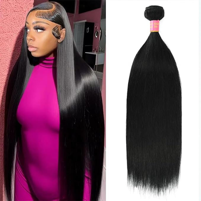 One Bundle Human Hair Straight 22 Inch Straight Bundle 12A 100% Unprocessed Brazilian Virgin Weave Bundles Human Hair Natural Black